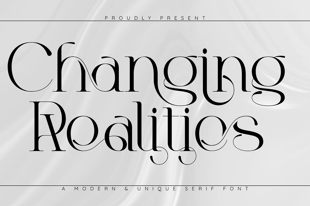 Changing Realities - Modern Serif, a Serif Font by 177Studio (Photo 1 of 8)