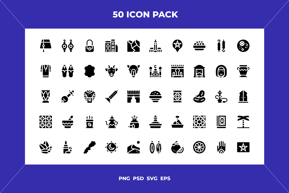 Morocco icons, an Outline Icon by Wencory (Photo 1 of 2)