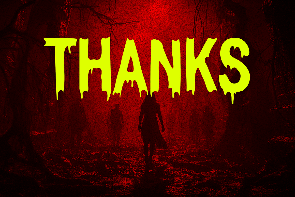 Bloody Marker Dripping Display Font, a Sans Serif Font by Pixesia Studio (Photo 15 of 15)