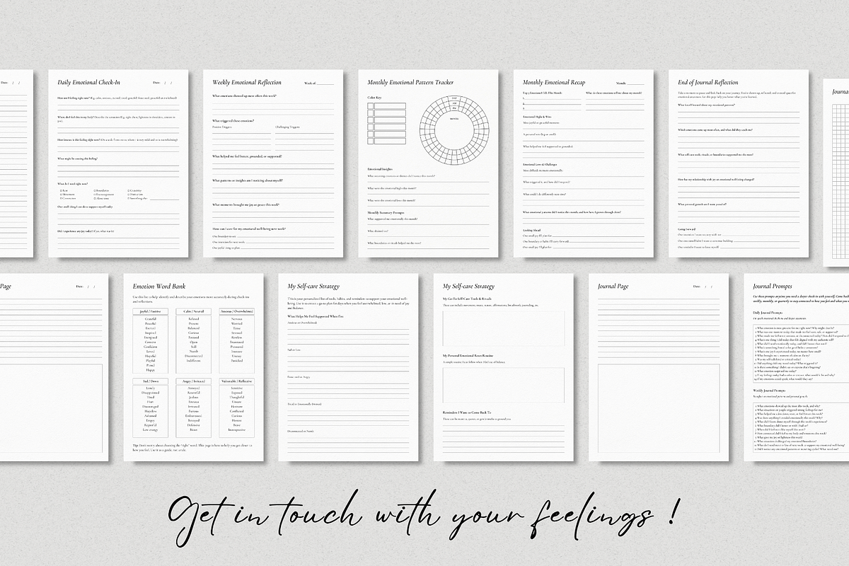 Emotional Check In Journal Bundle, a Templates & Theme by The Chaos Project (Photo 3 of 6)
