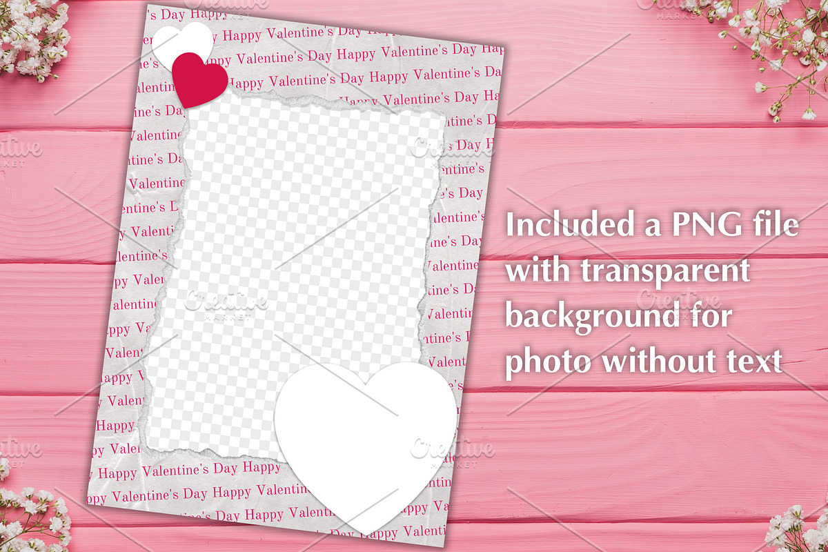 Valentines Photo Card PSD Template, a Card Template by PSD templates and Photos (Photo 4 of 5)
