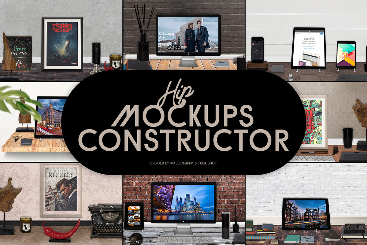 Hip Mockups Constructor, a Books & Magazine Mockup by Frisk Shop (Photo 1 of 5)