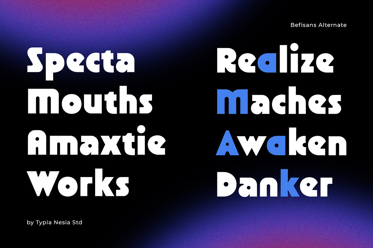 Befisans - Bold Clean Retro Sans, a Sans Serif Font by Typia Nesia (Photo 6 of 13)