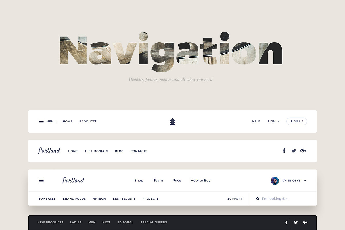 Portland UI Kit, an UI Kit Template by Craftwork (Photo 4 of 11)