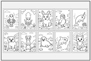 Arctic Animals Coloring Pages, an Animal Illustration by Lamia Emad (Thumbnail 3 of 5)