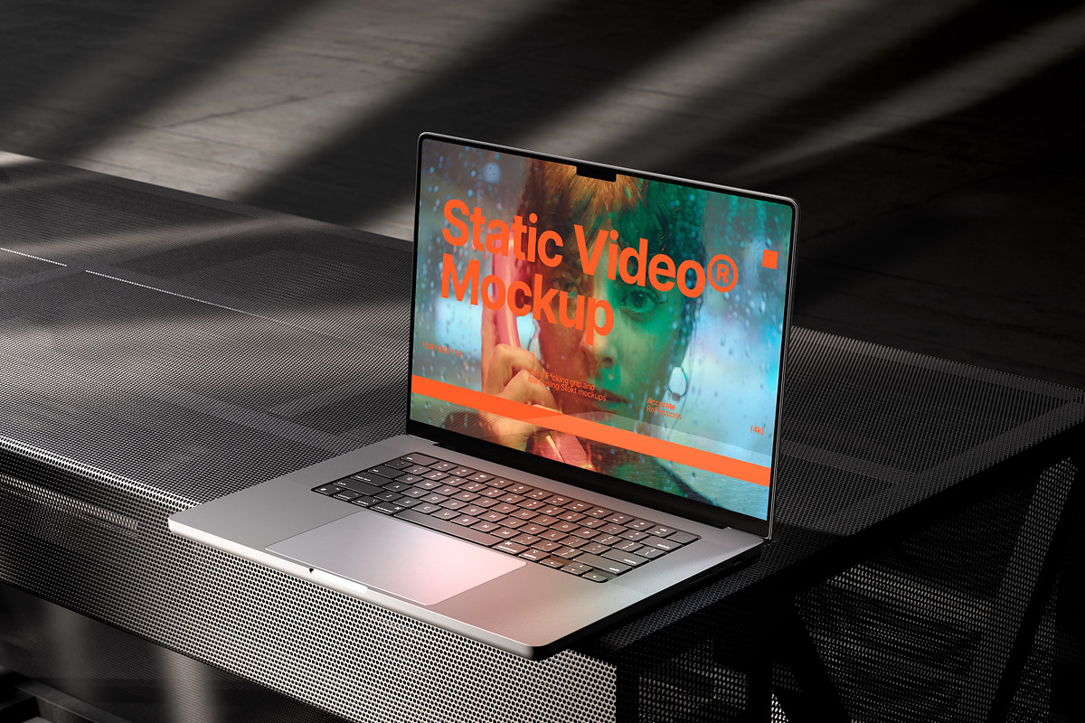 FORATED (001) - Static Video Mockup, a Mac Mockup by wearestokt (Photo 1 of 2)
