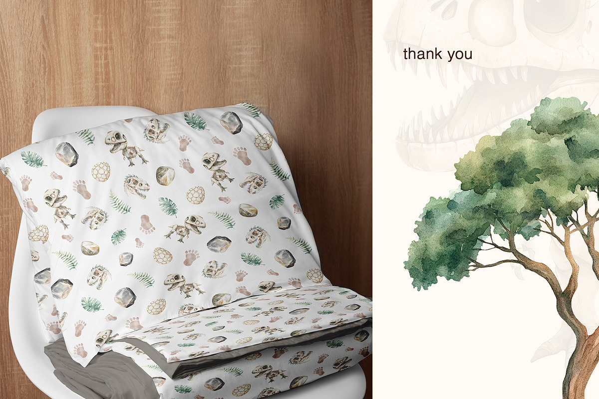 Watercolor dino. Patterns, Clip Art, an Animal Illustration by Pattern + watercolor (Photo 15 of 15)