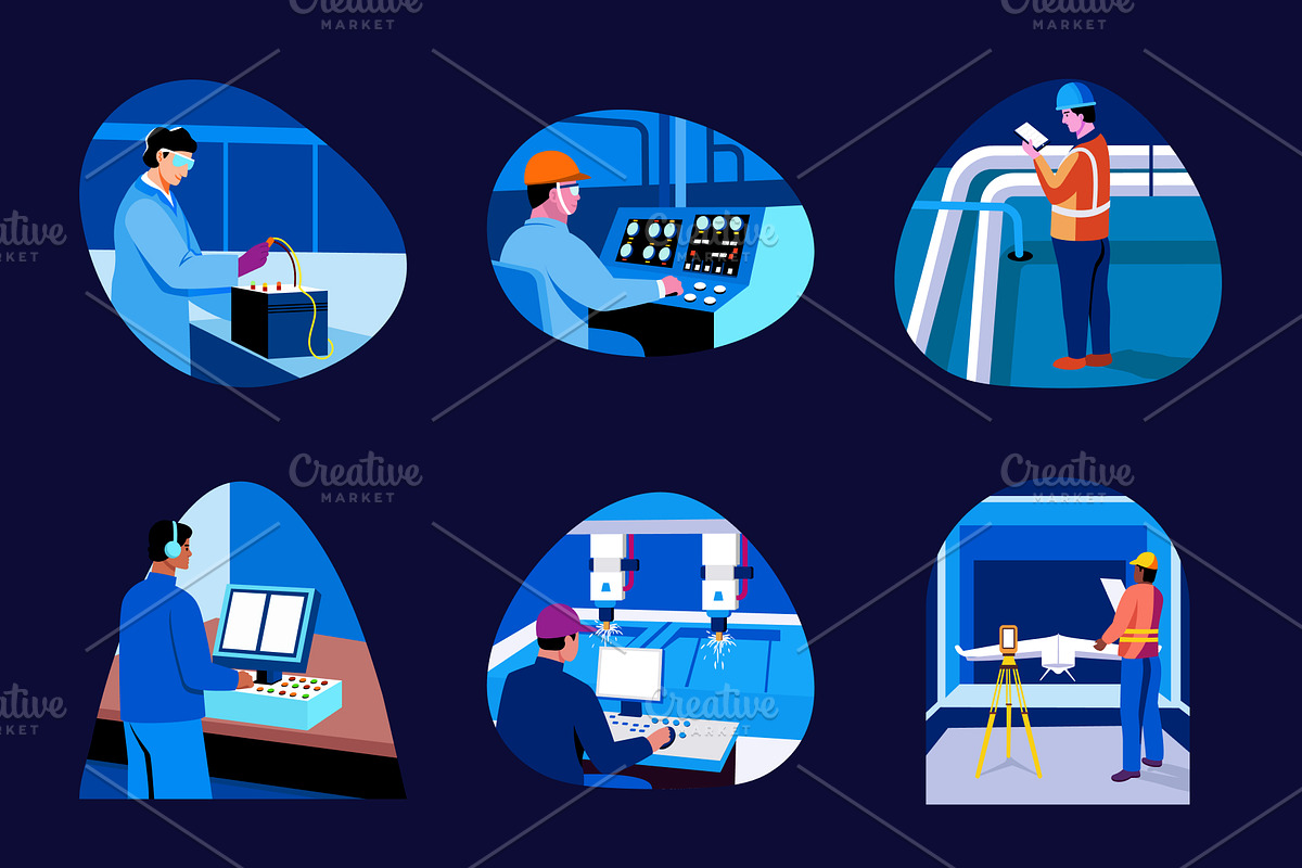 Engineering Illustration Art Set, a Technology Illustration by Brickclay (Photo 7 of 10)