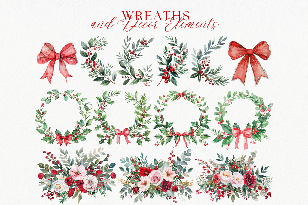 Sweet Christmas Clipart Bundle, a Seasonal Illustration by ClipArtCharm (Photo 6 of 6)