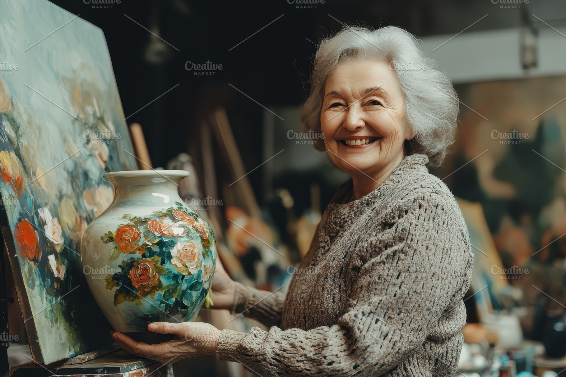 Elderly woman proudly holding her ha, a Photo by Iftikhar Alam