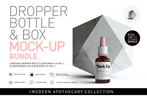 Dropper Bottle & Box Mock-Up BUNDLE
