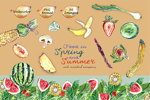 Spring & Summer Food Clipart
