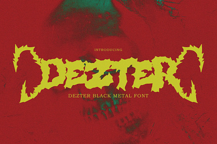Dezter - Black Metal Font, a Blackletter Font by tebaltipislab
