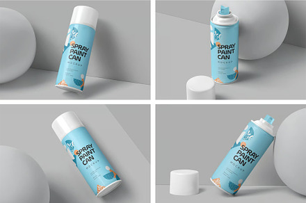 Spray Paint Can Mockups