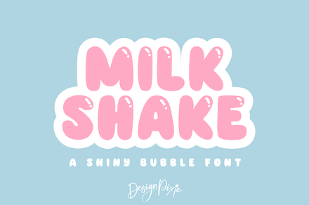Milk Shake Font, a Font by Design Pixie