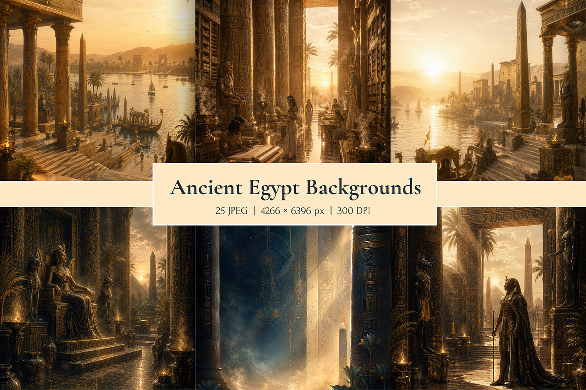 Ancient Egypt Backgrounds, a Background Graphic by MarisoArt (Photo 1 of 5)