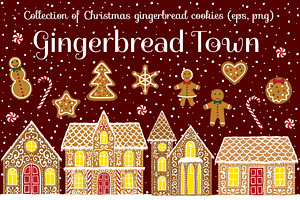 Gingerbread Town Cliparts&patterns