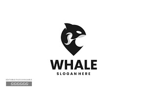 Whale Silhouette Logo, a Branding & Logo Template by ivan_artnivora