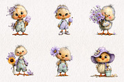 Summer Funny Chick Clipart, an Illustration by CreationArt (Thumbnail 5 of 7)