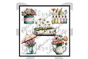 Spring Flowers Clipart Pack, an Illustration by CraftCrateShop (Thumbnail 2 of 7)