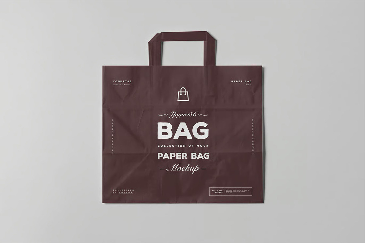 Paper Bag Mock-up, a Packaging Mockup by zippypixelstudio (Photo 2 of 12)