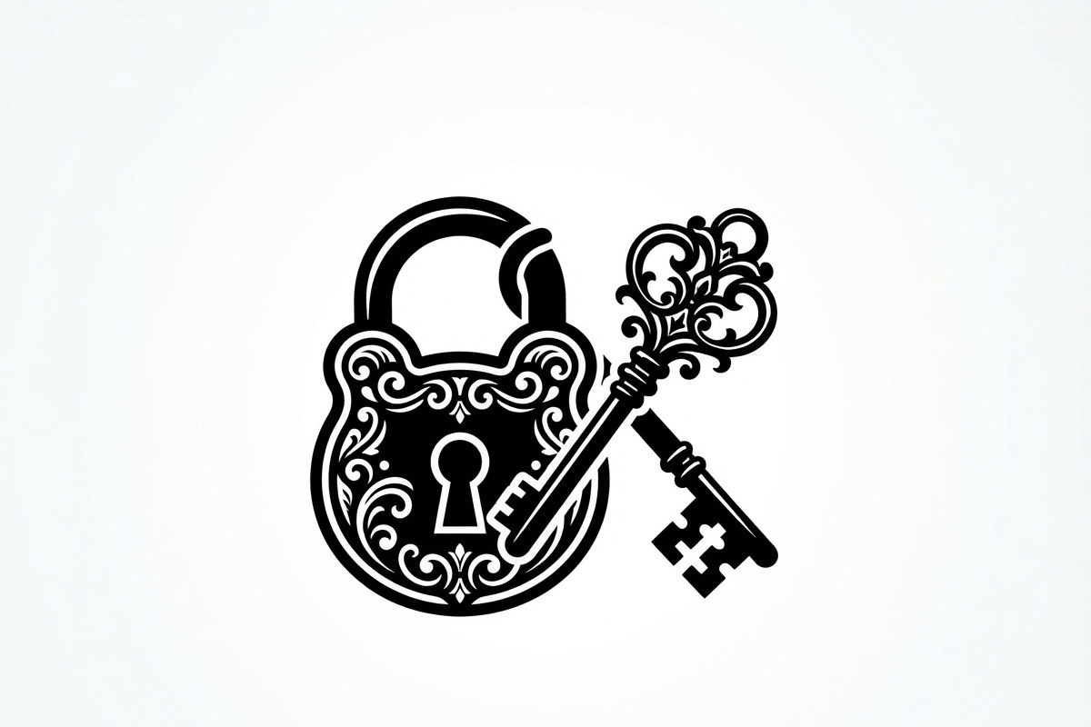 60 Ornate Key and Lock Silhouette, a Technology Illustration by Amazin_art (Photo 8 of 21)