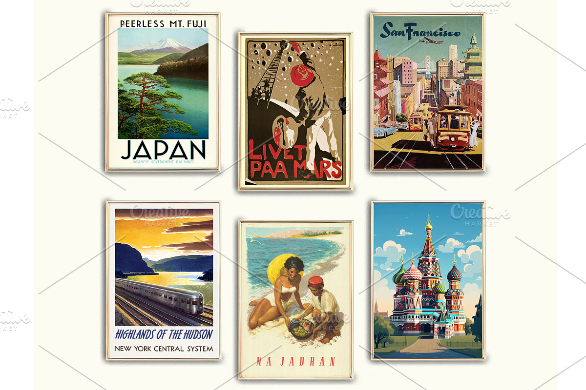 Travel Prints Bundle 600+ Vintage, a Wallpaper Photo by Chipshpow Graphics (Photo 6 of 13)