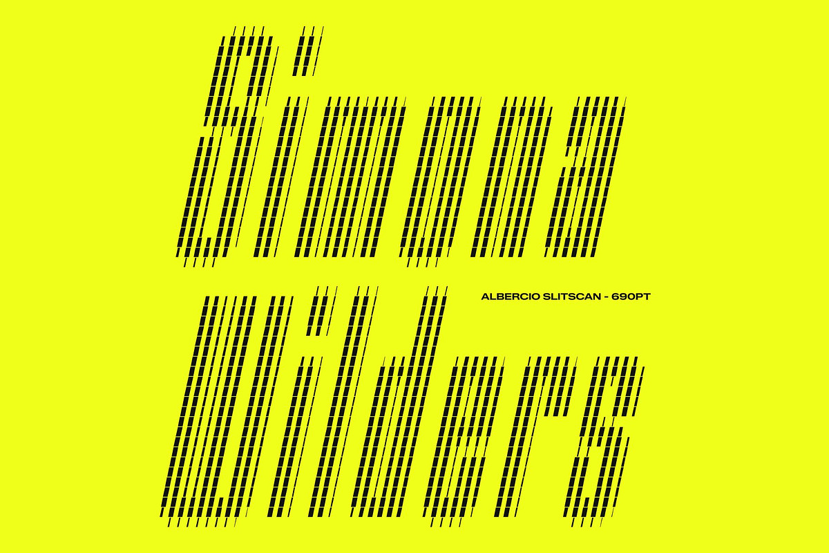 Albercio Slitscan, a Sans Serif Font by Craft Supply Co. (Photo 3 of 8)