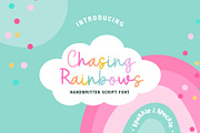 Chasing Rainbows Script Font, a Script Font by Sparkle & Speckle (Thumbnail 1 of 7)