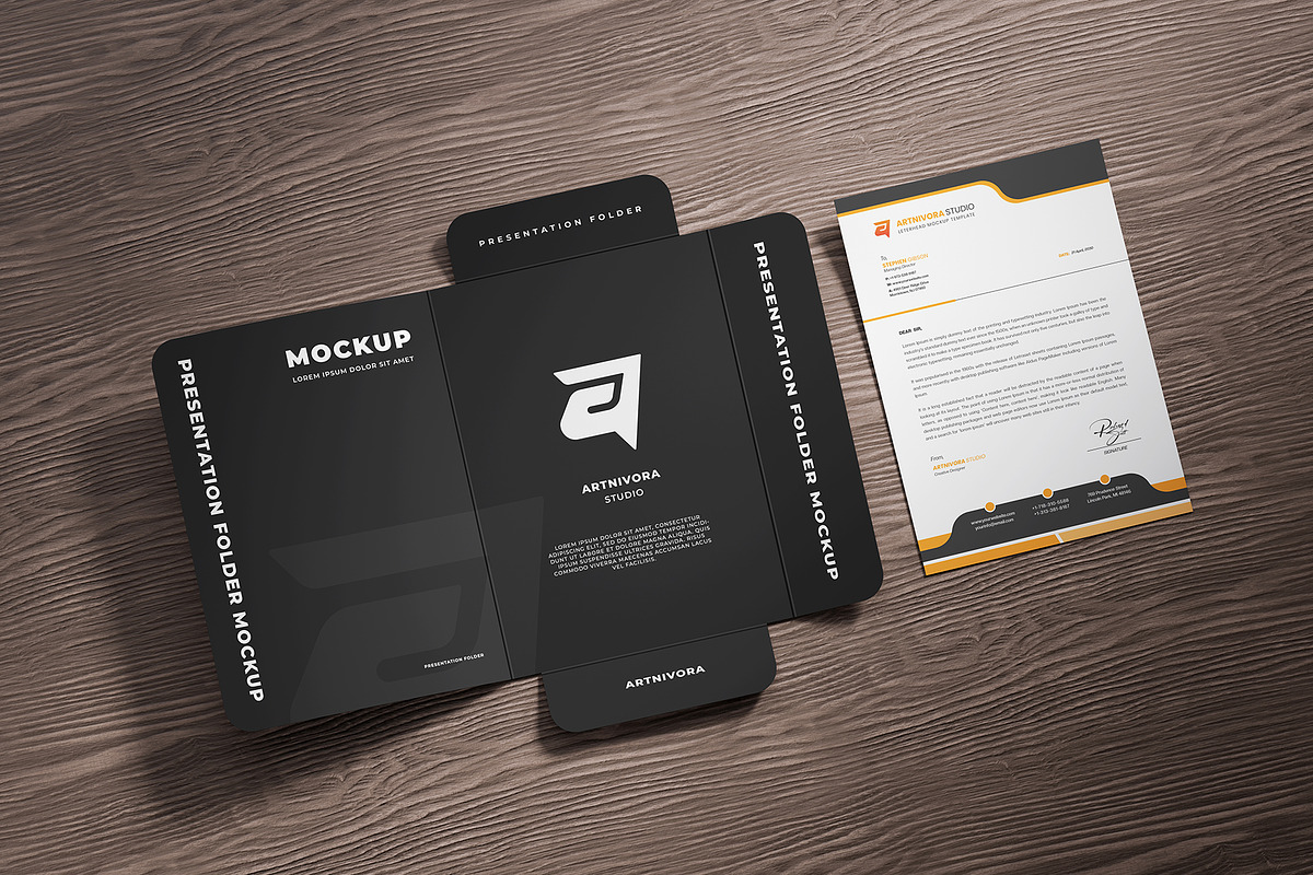 Presentation Folder Mockup, an Advertising Mockup by Artnivora.Std (Photo 2 of 4)
