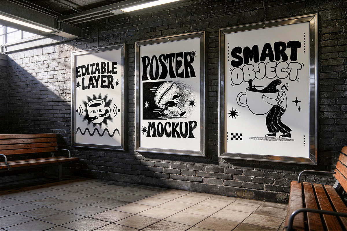 Metro Station Poster Mockup, a Mockup by Pitchlook.Studio (Photo 3 of 4)