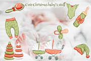 Baby Santa clipart, my 1st Christmas, an Illustration by Mrs.Swan_Design (Thumbnail 4 of 6)