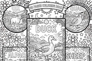 Farm Animal Coloring Book for Kids, an Education Illustration by Mohammad Sarfaraz (Thumbnail 4 of 11)