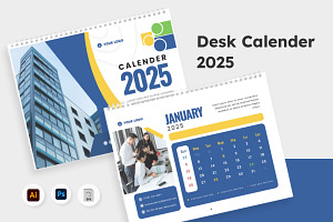 Desk Calendar Corporate 2025 Design