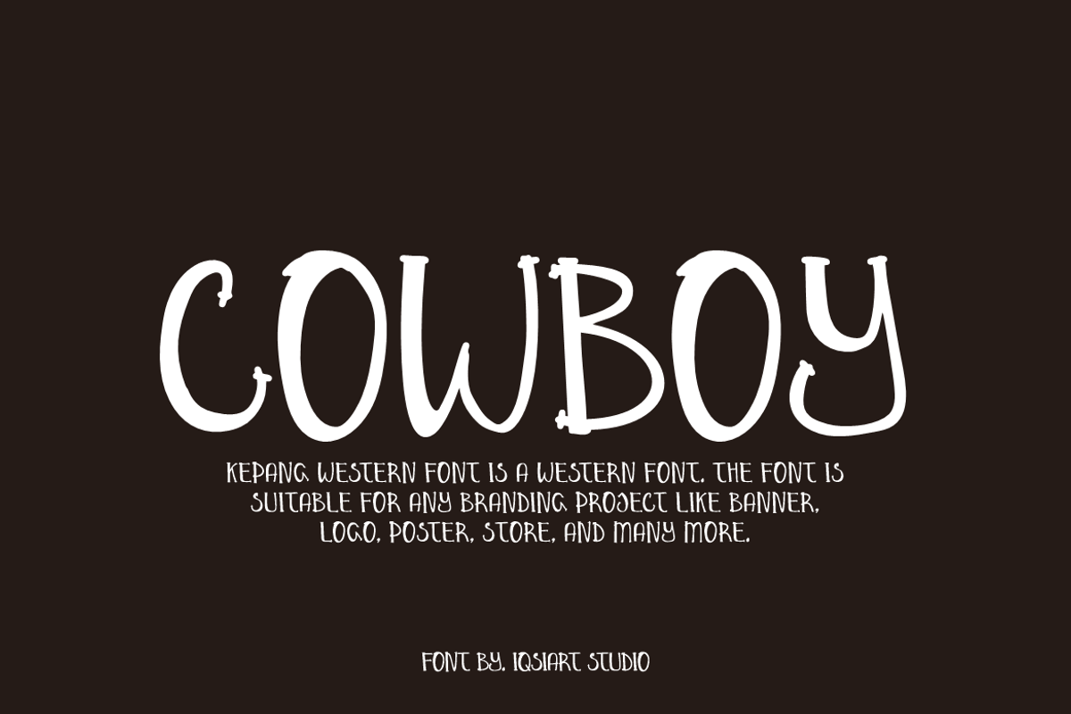 Kepang Western Font, a Serif Font by Iqsiart Studio (Photo 2 of 7)