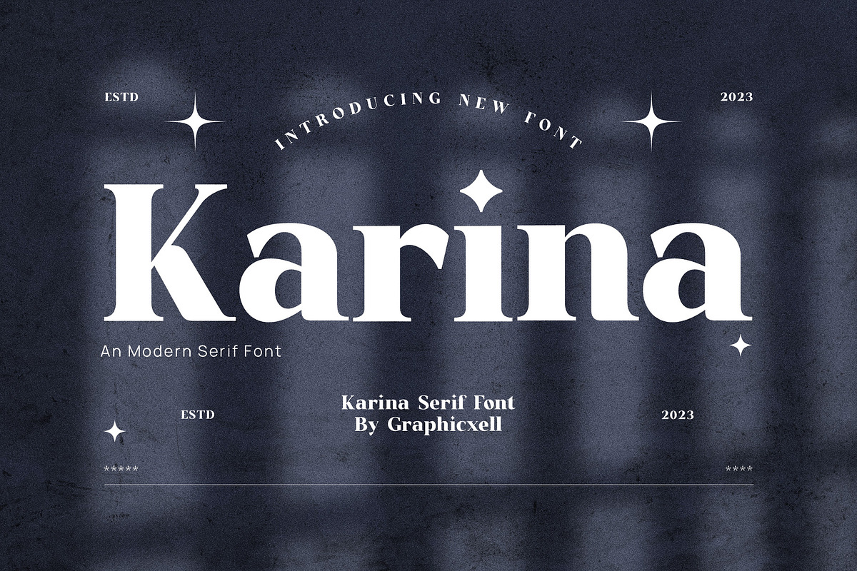 Karina Elegant Serif Font, a Serif Font by Graphicxell (Photo 1 of 10)