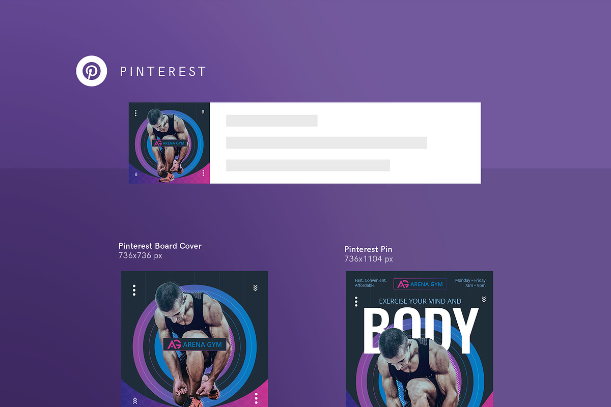 Social Media Pack | Gym Training, a Social Media Template by Amber Graphics (Photo 10 of 10)