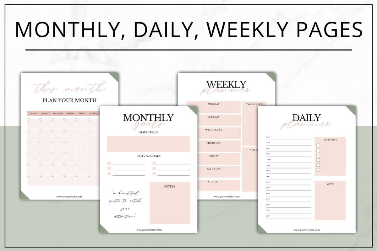 Canva Planner - Uptown, a Stationery Template by Lady Boss Studio (Photo 6 of 8)