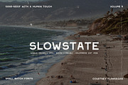Slowstate | Malibu-inspired display, a Sans Serif Font by Courtney Flannagan Design (Thumbnail 11 of 11)
