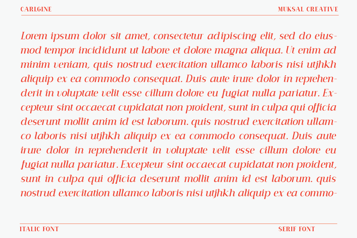Carlgine, a Serif Font by Muksal Creative (Photo 6 of 10)