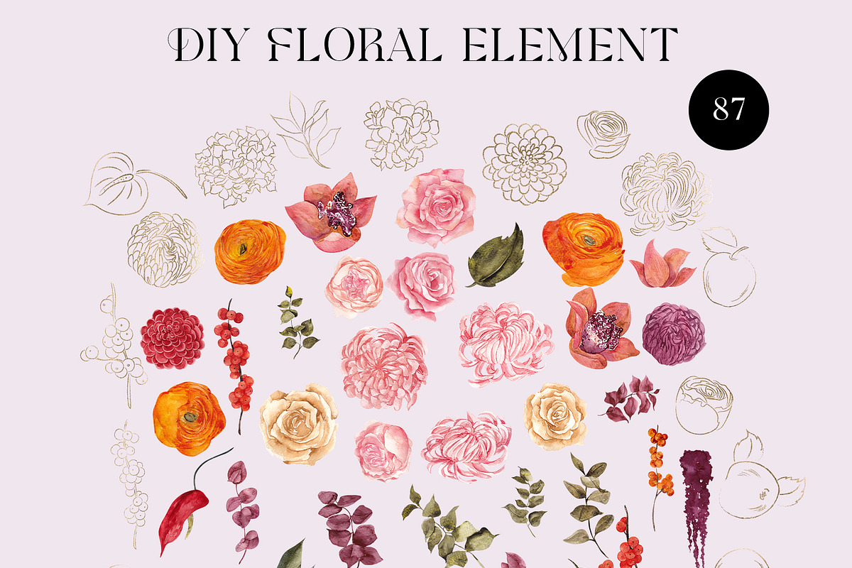 Blush Scarlet. Fall Graphic., an Object Illustration by ma_i_vi (Photo 10 of 11)