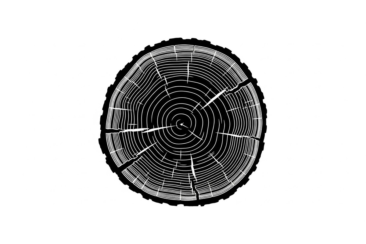 Tree Ring Wood Slice SVG Bundle, an Illustration by Designs_River
