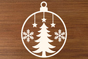 Christmas Tree Snowflake Ornament, a Seasonal Illustration by Craft Nest (Thumbnail 2 of 3)