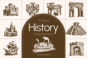 Vintage History Art Illustration Set, an Education Illustration by Prosymbols (Thumbnail 1 of 8)