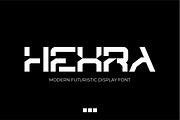 HEXRA – Futuristic Display Typeface, a Sans Serif Font by Vroz Studio (Thumbnail 1 of 8)