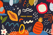 Fresh seamless patterns + posters, a Decorative Illustration by MoleskoStudio (Thumbnail 4 of 21)