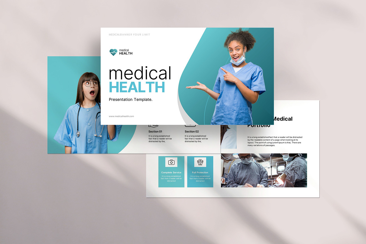 Madical Health Presentation Template, a Presentation Template by ...