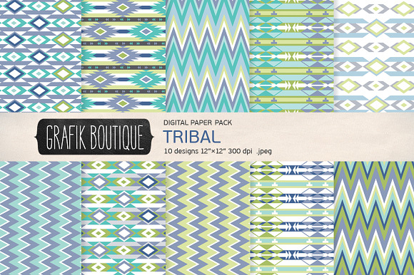 Tribal aztec pattern mint preview 6
