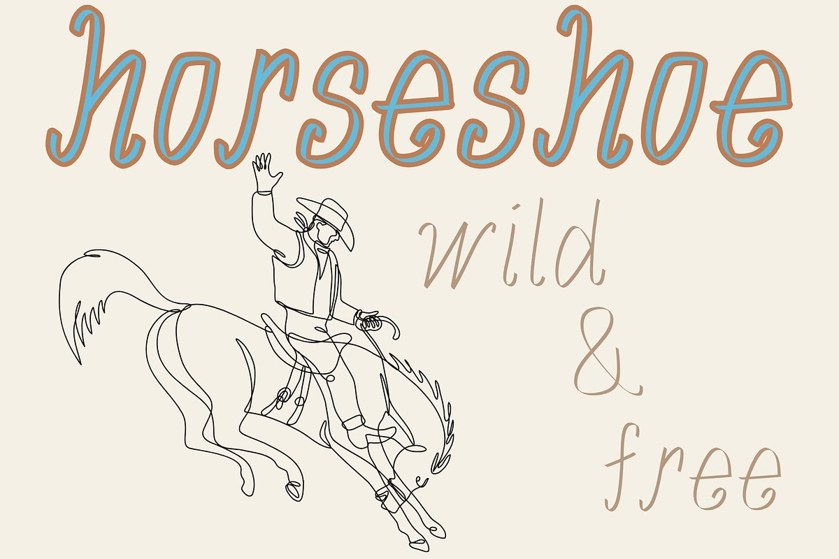 Horseshoe Thin, a western script, a Handwritten Font by Eryn Rose Design (Photo 2 of 14)