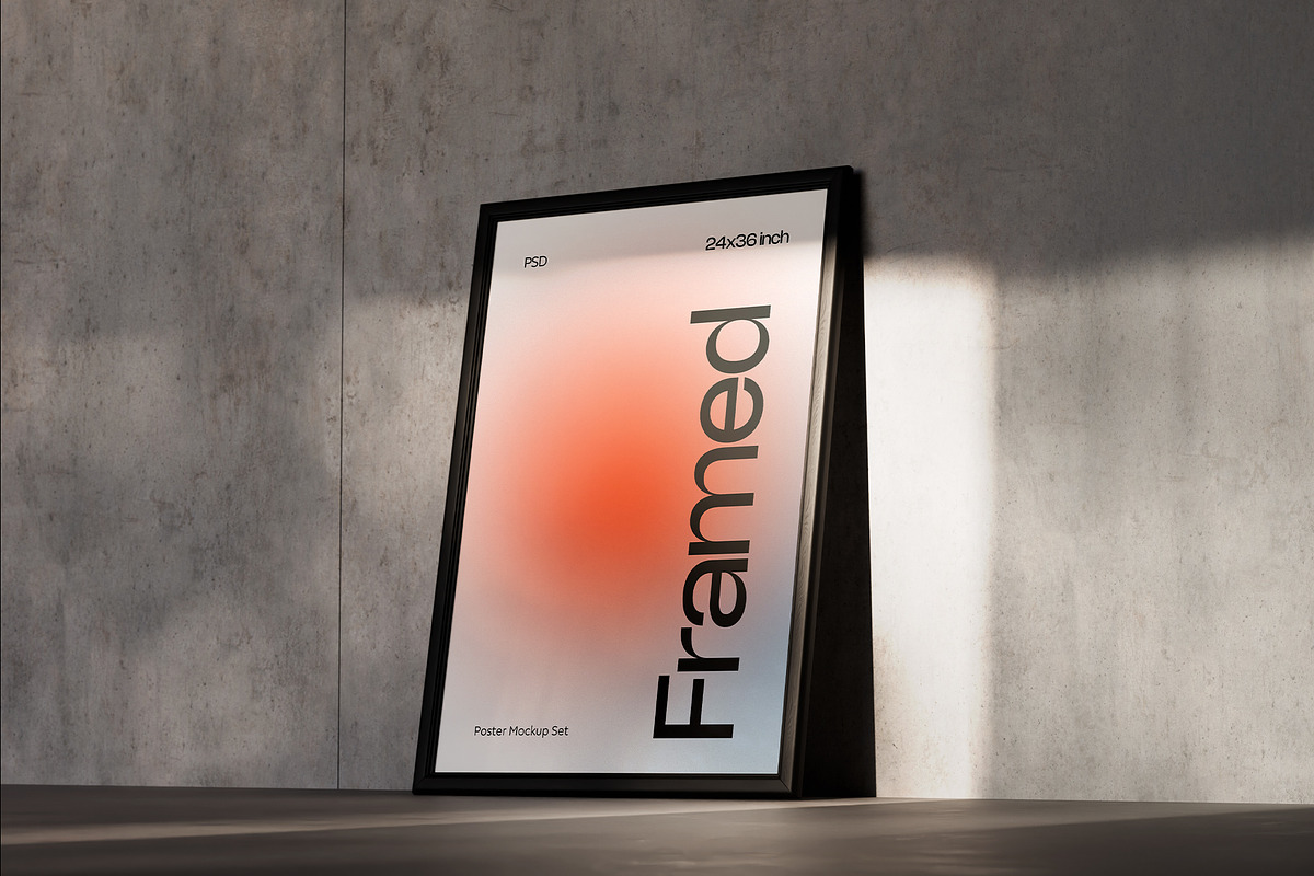 Poster Mockup Set, an Advertising Mockup by Croma Studio (Photo 2 of 4)